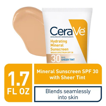CeraVe - Hydrating Mineral Sunscreen SPF 30 with Sheer Tint - 30ml